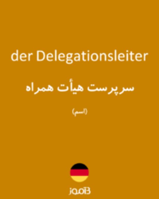  تصویر der Delegationsleiter - دیکشنری انگلیسی بیاموز