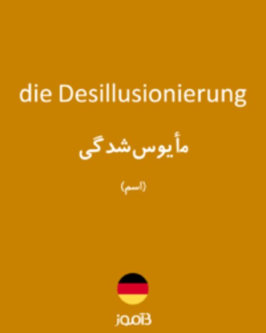  تصویر die Desillusionierung - دیکشنری انگلیسی بیاموز