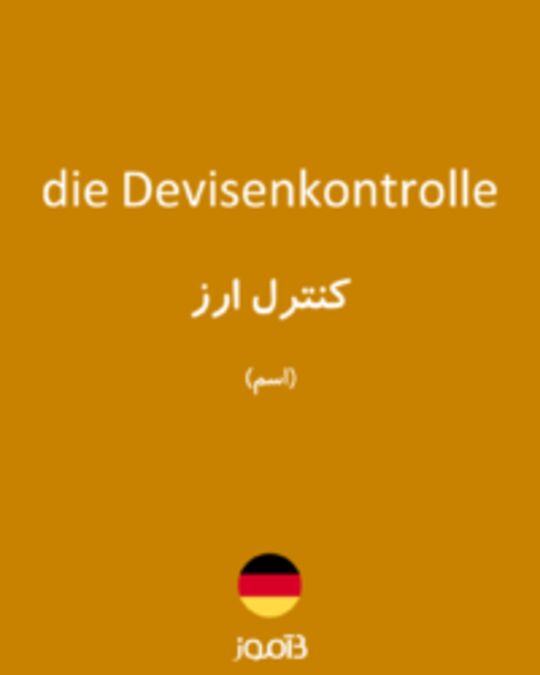  تصویر die Devisenkontrolle - دیکشنری انگلیسی بیاموز