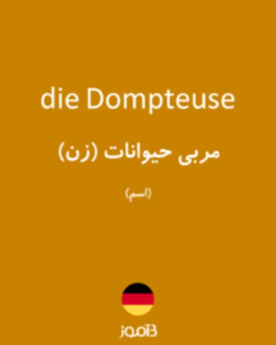  تصویر die Dompteuse - دیکشنری انگلیسی بیاموز