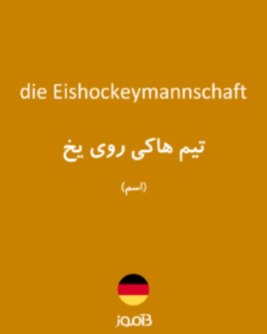  تصویر die Eishockeymannschaft - دیکشنری انگلیسی بیاموز