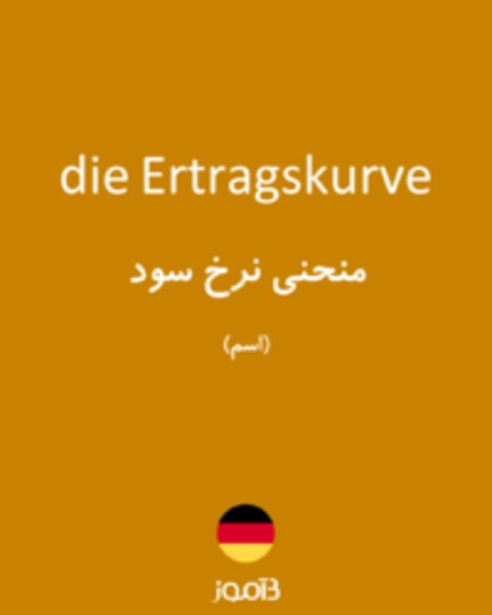  تصویر die Ertragskurve - دیکشنری انگلیسی بیاموز