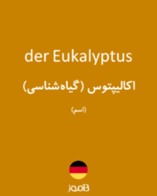  تصویر der Eukalyptus - دیکشنری انگلیسی بیاموز