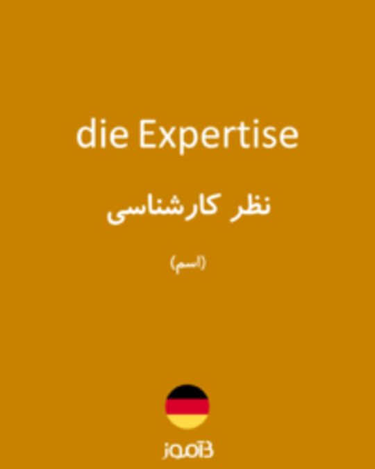  تصویر die Expertise - دیکشنری انگلیسی بیاموز