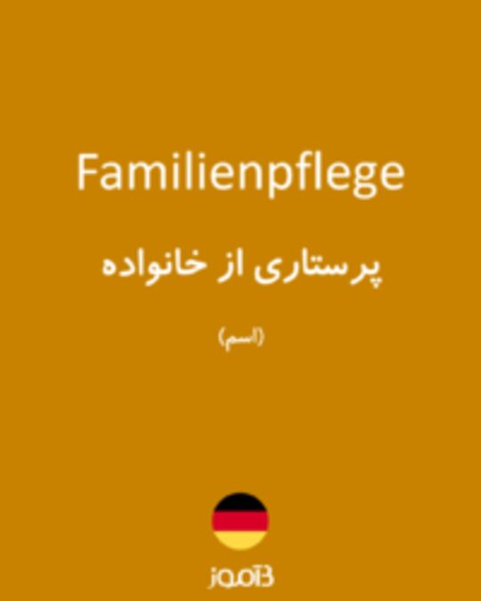 تصویر Familienpflege - دیکشنری انگلیسی بیاموز