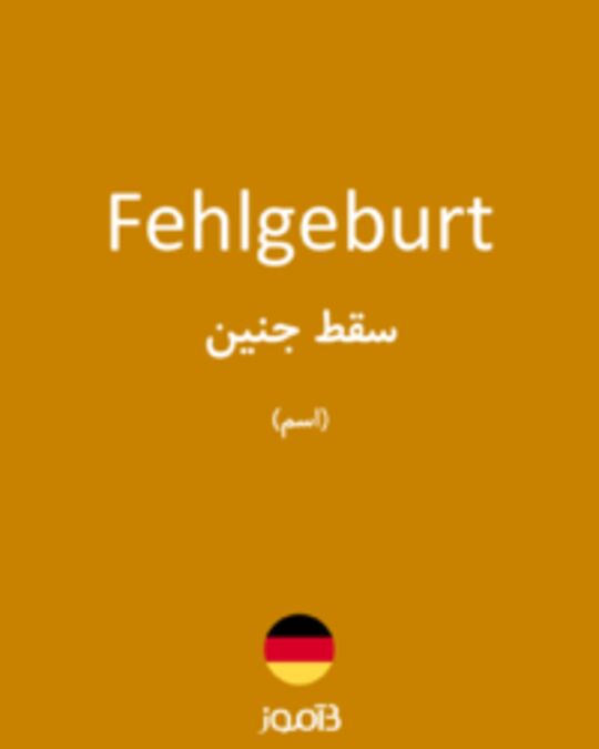  تصویر Fehlgeburt - دیکشنری انگلیسی بیاموز