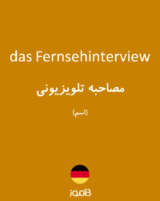  تصویر das Fernsehinterview - دیکشنری انگلیسی بیاموز