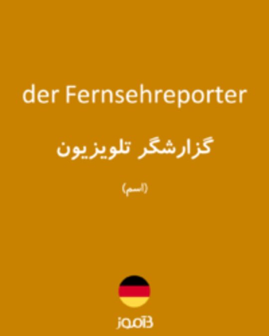  تصویر der Fernsehreporter - دیکشنری انگلیسی بیاموز