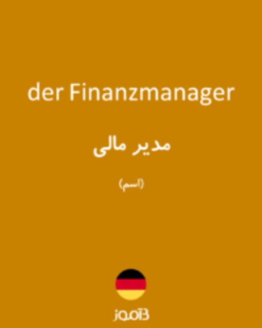  تصویر der Finanzmanager - دیکشنری انگلیسی بیاموز