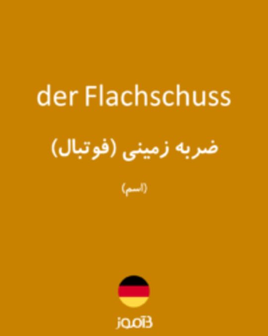  تصویر der Flachschuss - دیکشنری انگلیسی بیاموز