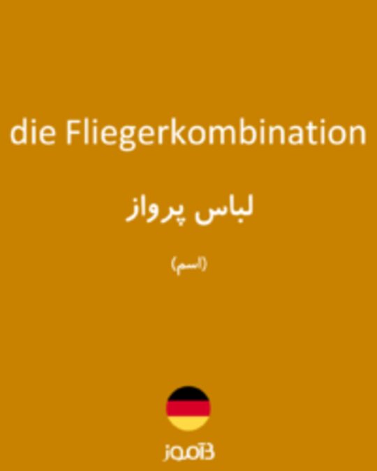  تصویر die Fliegerkombination - دیکشنری انگلیسی بیاموز