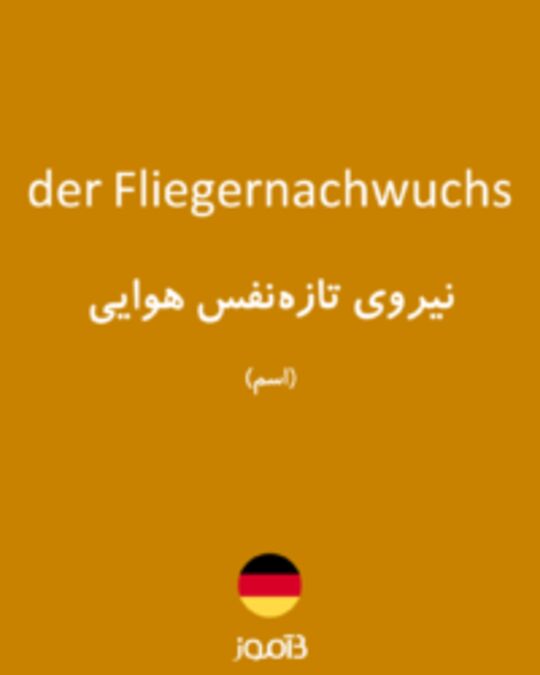  تصویر der Fliegernachwuchs - دیکشنری انگلیسی بیاموز