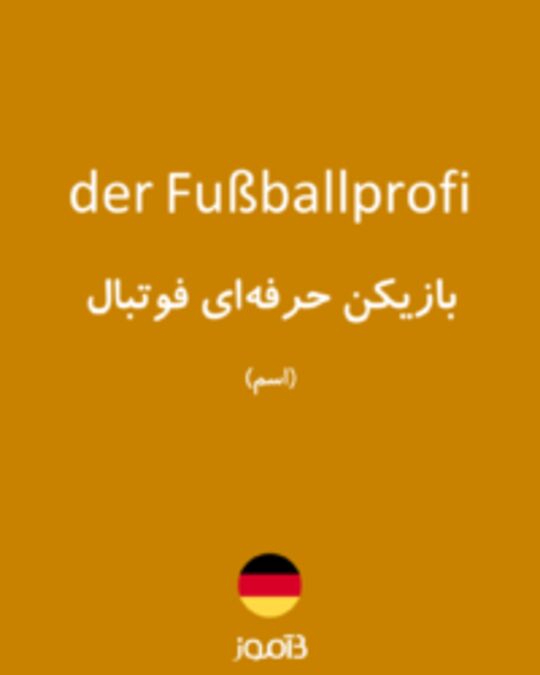  تصویر der Fußballprofi - دیکشنری انگلیسی بیاموز