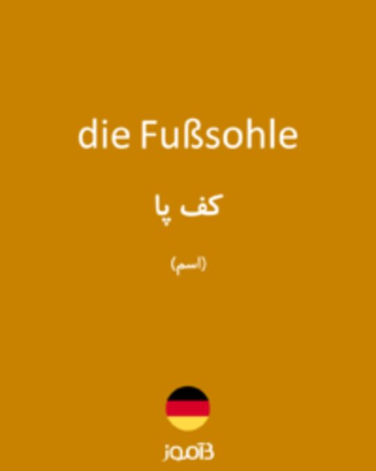  تصویر die Fußsohle - دیکشنری انگلیسی بیاموز