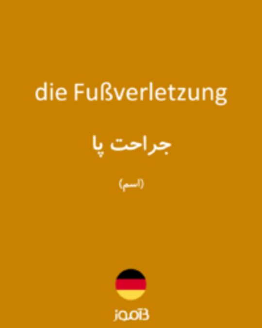  تصویر die Fußverletzung - دیکشنری انگلیسی بیاموز