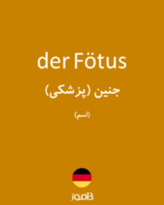  تصویر der Fötus - دیکشنری انگلیسی بیاموز