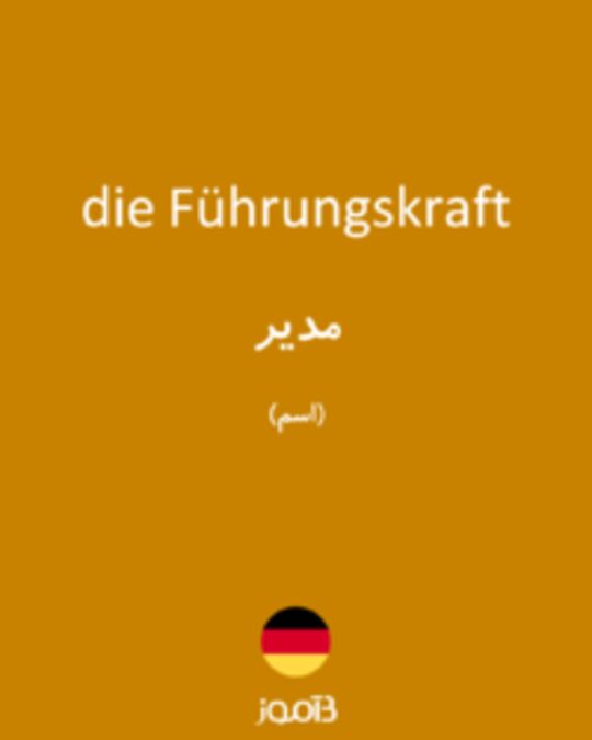  تصویر die Führungskraft - دیکشنری انگلیسی بیاموز