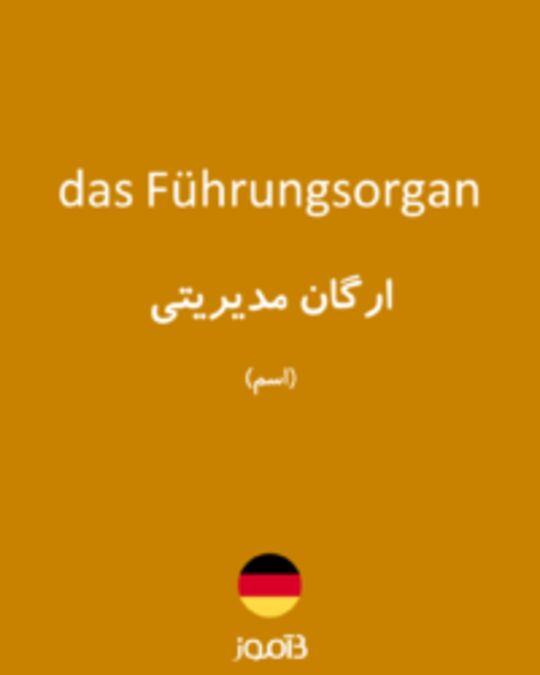  تصویر das Führungsorgan - دیکشنری انگلیسی بیاموز