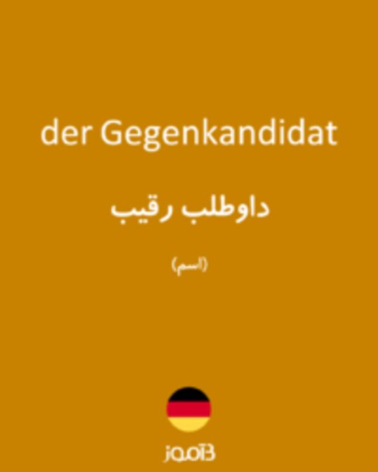  تصویر der Gegenkandidat - دیکشنری انگلیسی بیاموز