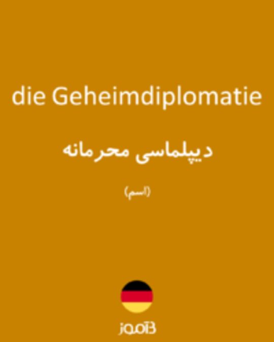  تصویر die Geheimdiplomatie - دیکشنری انگلیسی بیاموز