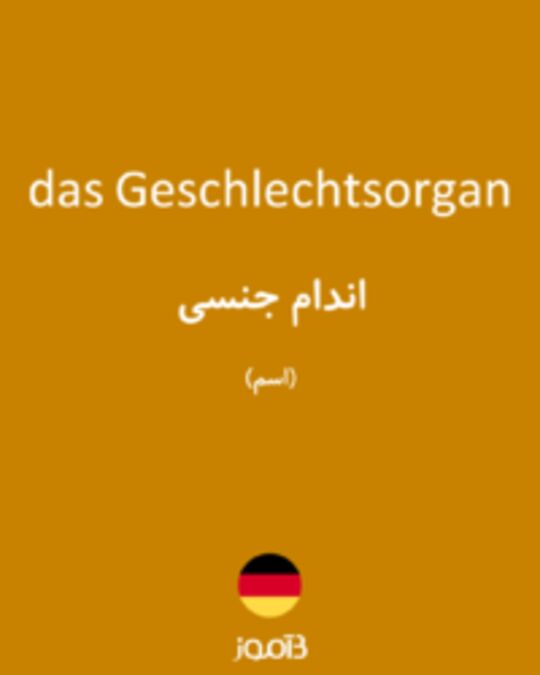  تصویر das Geschlechtsorgan - دیکشنری انگلیسی بیاموز