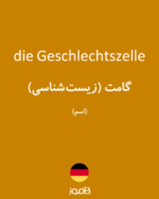  تصویر die Geschlechtszelle - دیکشنری انگلیسی بیاموز