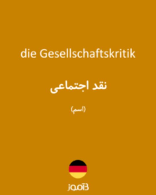  تصویر die Gesellschaftskritik - دیکشنری انگلیسی بیاموز