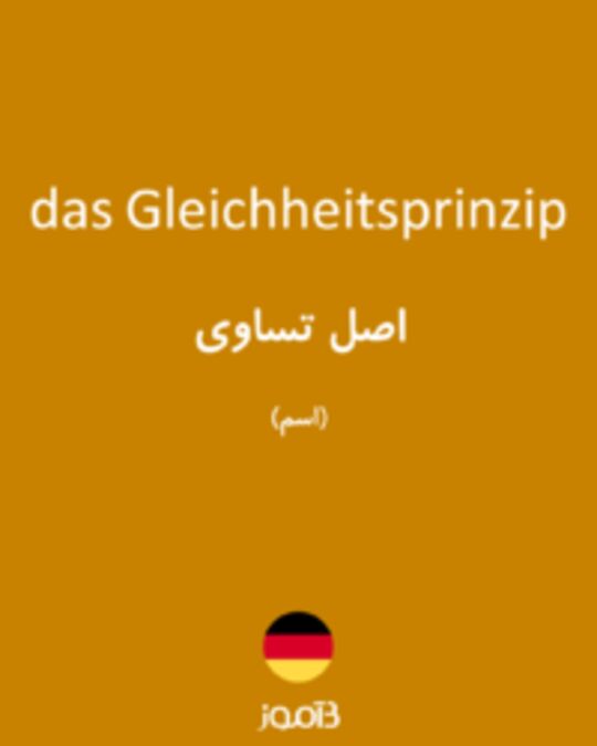  تصویر das Gleichheitsprinzip - دیکشنری انگلیسی بیاموز