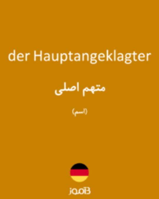  تصویر der Hauptangeklagter - دیکشنری انگلیسی بیاموز