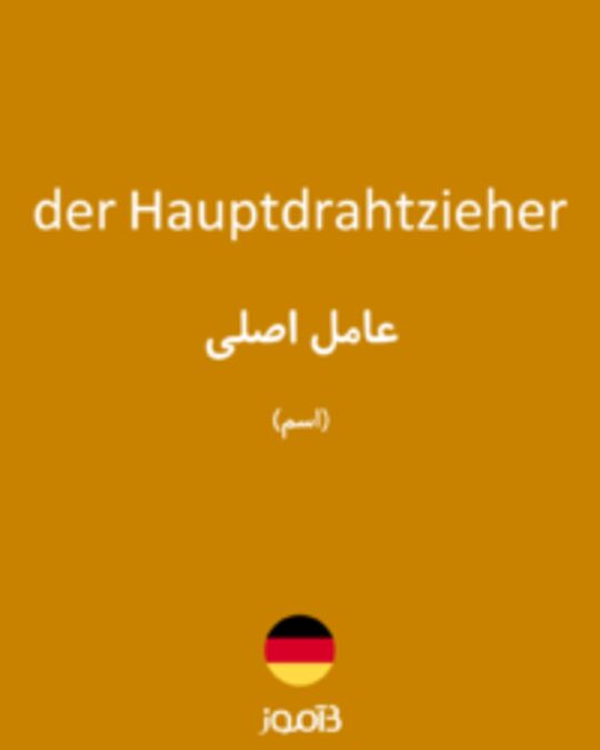  تصویر der Hauptdrahtzieher - دیکشنری انگلیسی بیاموز