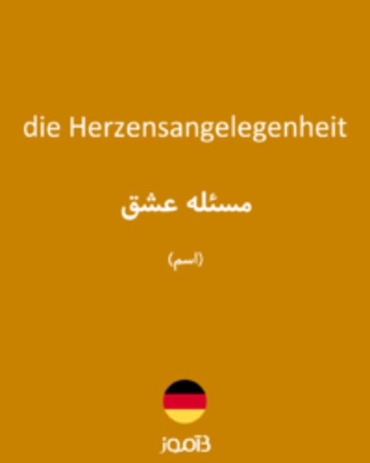  تصویر die Herzensangelegenheit - دیکشنری انگلیسی بیاموز