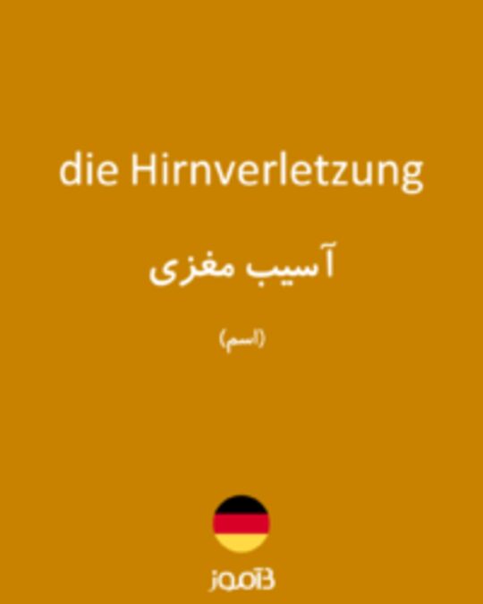  تصویر die Hirnverletzung - دیکشنری انگلیسی بیاموز