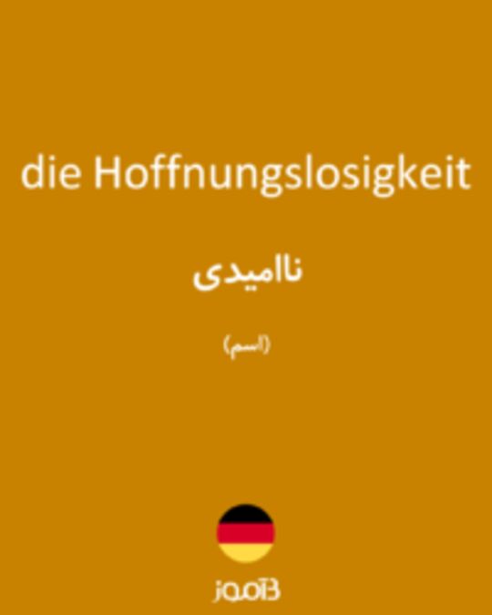  تصویر die Hoffnungslosigkeit - دیکشنری انگلیسی بیاموز