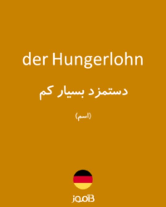  تصویر der Hungerlohn - دیکشنری انگلیسی بیاموز