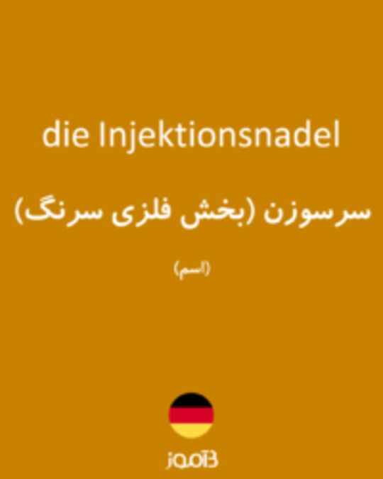  تصویر die Injektionsnadel - دیکشنری انگلیسی بیاموز