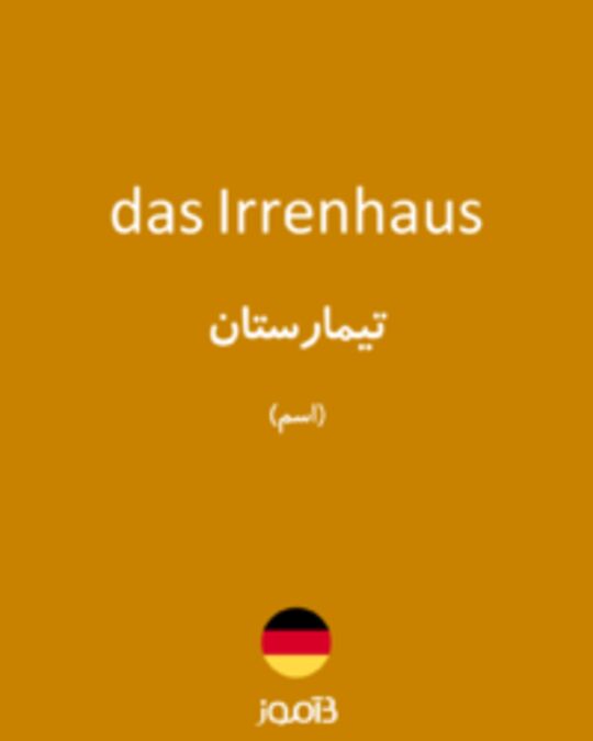  تصویر das Irrenhaus - دیکشنری انگلیسی بیاموز