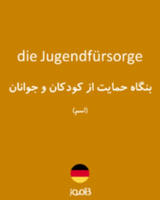  تصویر die Jugendfürsorge - دیکشنری انگلیسی بیاموز