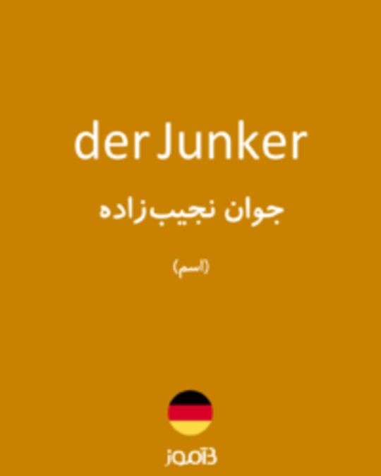  تصویر der Junker - دیکشنری انگلیسی بیاموز