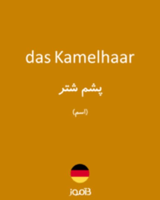  تصویر das Kamelhaar - دیکشنری انگلیسی بیاموز