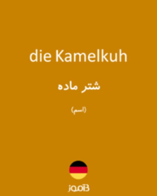  تصویر die Kamelkuh - دیکشنری انگلیسی بیاموز