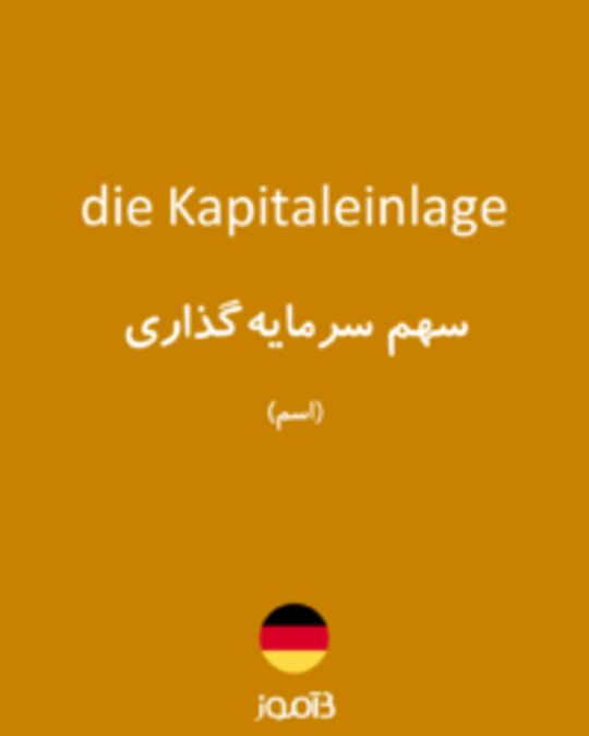  تصویر die Kapitaleinlage - دیکشنری انگلیسی بیاموز