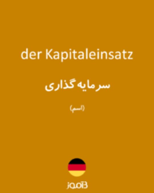  تصویر der Kapitaleinsatz - دیکشنری انگلیسی بیاموز