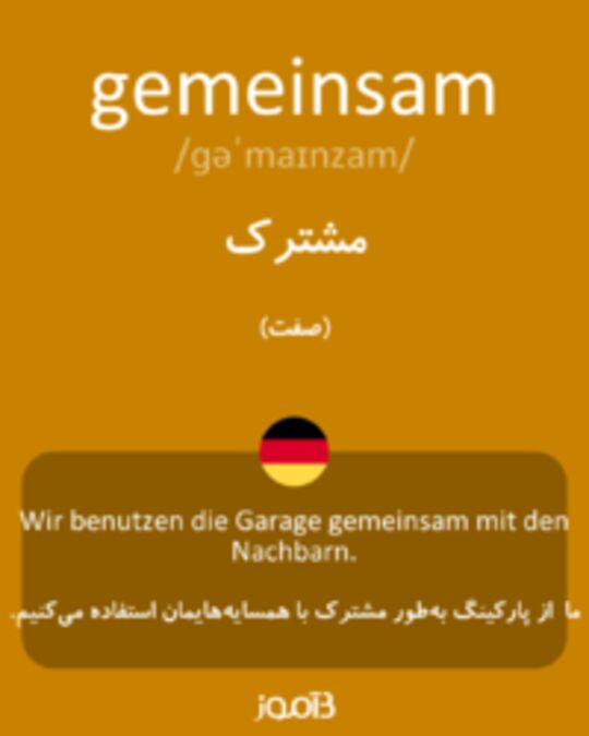  تصویر gemeinsam - دیکشنری انگلیسی بیاموز