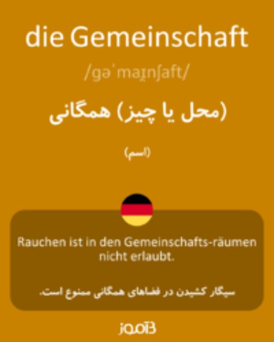  تصویر die Gemeinschaft - دیکشنری انگلیسی بیاموز