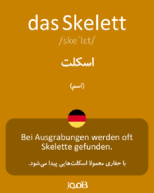  تصویر das Skelett - دیکشنری انگلیسی بیاموز