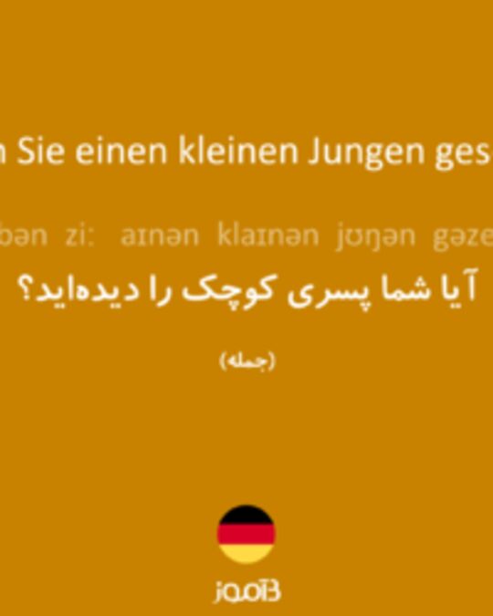  تصویر Haben Sie einen kleinen Jungen gesehen? - دیکشنری انگلیسی بیاموز