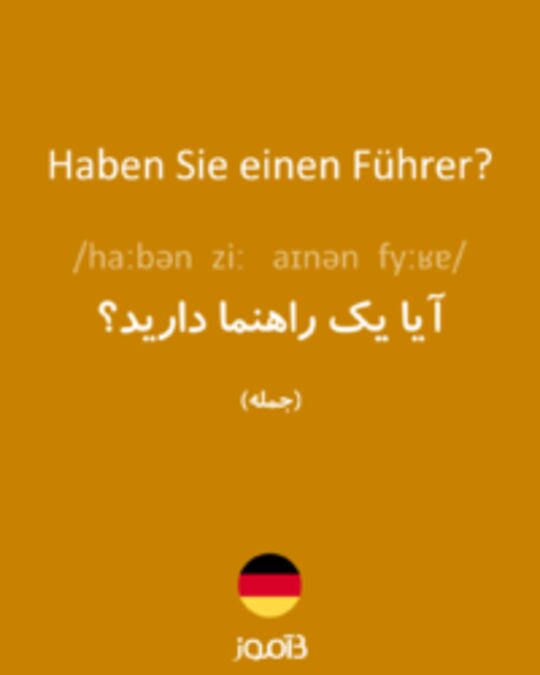  تصویر Haben Sie einen Führer? - دیکشنری انگلیسی بیاموز