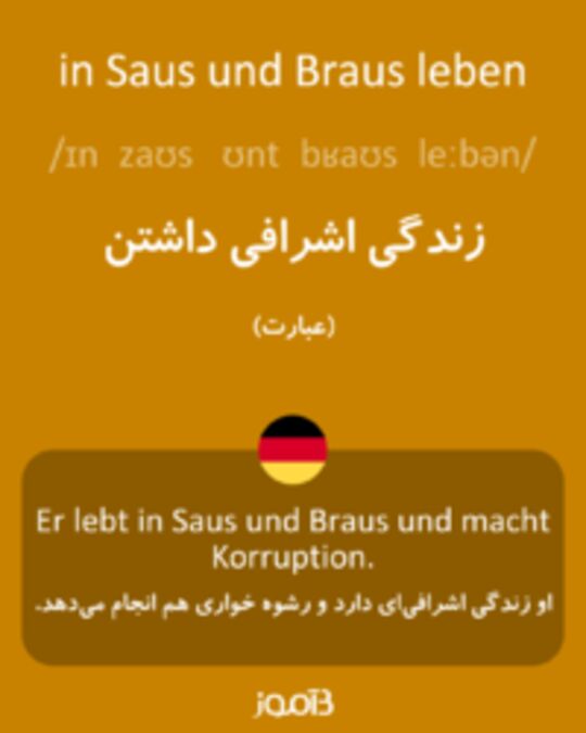  تصویر in Saus und Braus leben - دیکشنری انگلیسی بیاموز