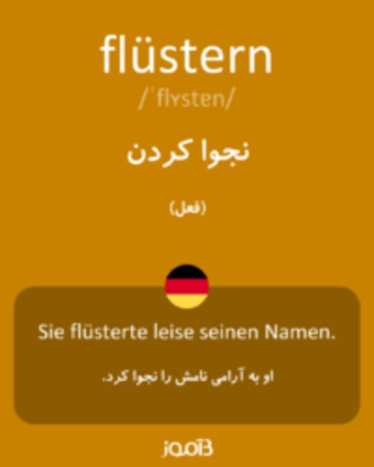  تصویر flüstern - دیکشنری انگلیسی بیاموز