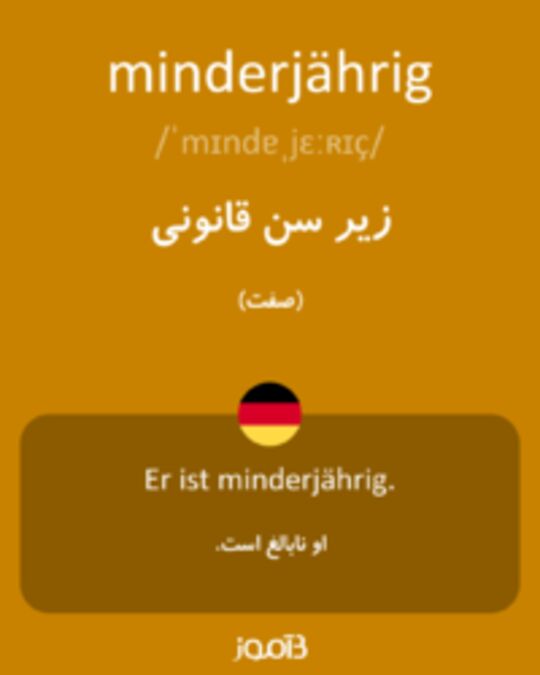  تصویر minderjährig - دیکشنری انگلیسی بیاموز